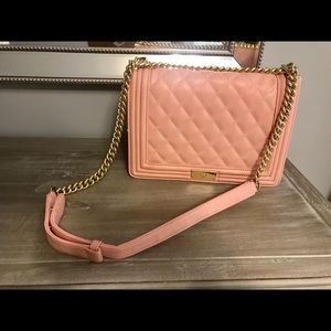 Pink “quilted” purse
